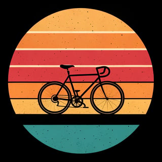 Retro Sunset Bicycle Design