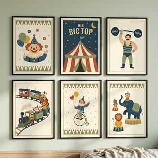 Circus Clown Room Decor Art