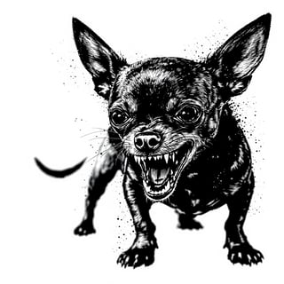 Intense Chihuahua Digital Illustration