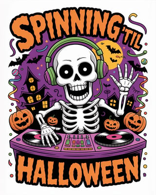 Skeleton DJ Halloween Party