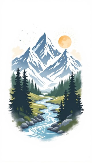 Alaska-Inspired Minimalist T-Shirt Design