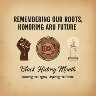 Vintage Black History Month Tribute Design