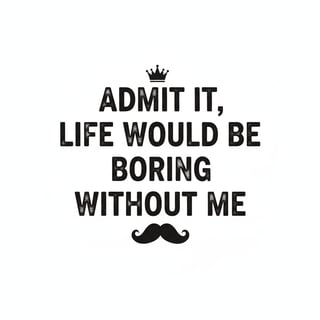 Typography Quote on White Background