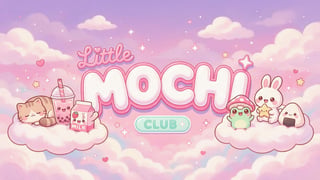 Mochi Club Pastel Kawaii Banner
