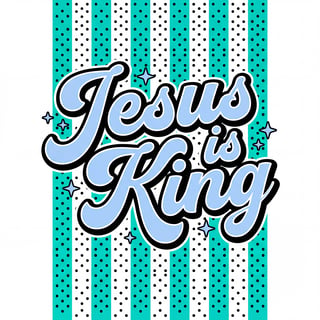 Retro Athletic Jesus is King Design