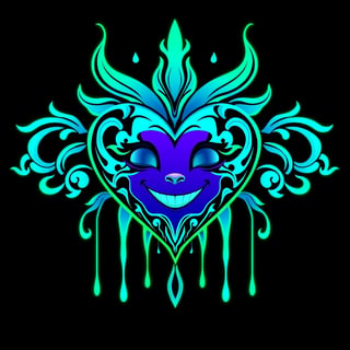 Symmetrical Fantasy Heart Illustration
