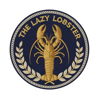 Nautical Lazy Lobster Patch Design