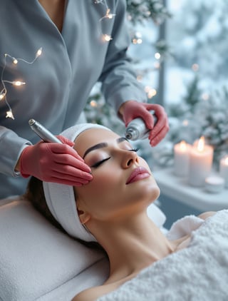 Elegant Winter Beauty Spa Scene