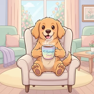 Cartoon Pet with #1 Human Coffee Mug