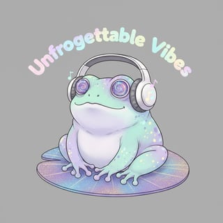 Pastel Frog with Galaxy Eyes