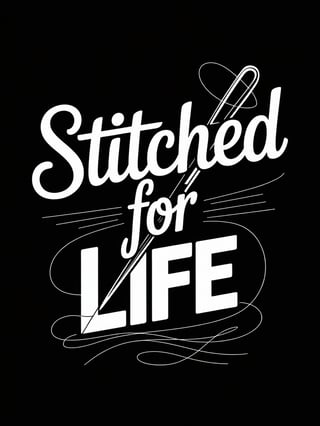 Stitched for Life T-Shirt Design