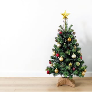 Realistic Photo of Decorated Christmas Tree