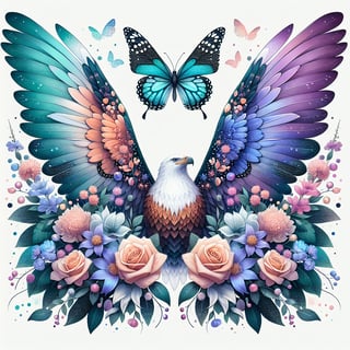 Eagle with Monarch Butterfly Wings