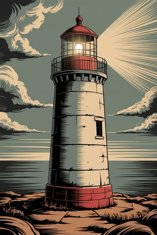 Vintage Lighthouse Illustration