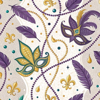 Seamless Mardi Gras Celebration Wrap