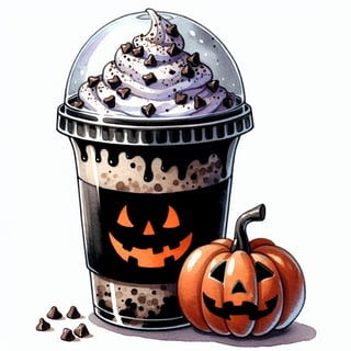 Halloween Watercolor Festive Cup