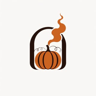 Rounded pumpkin cottage logo