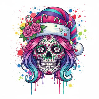 Day of the Dead Christmas Sugar Skull
