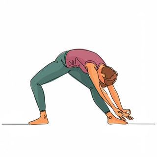 Yoga Pose Line Drawing