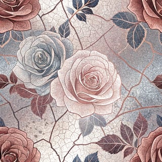 Metallic Rose to Silver Ombré Effect