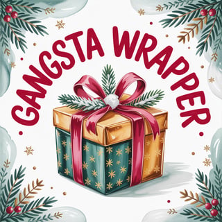 Cozy Christmas Gift with Graffiti Wrap