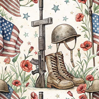 Memorial Day Tribute Illustration