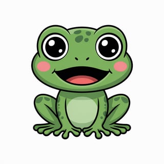 Cute Animated Baby Frog Art