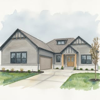 House Art in Watercolor, Pencil, Charcoal