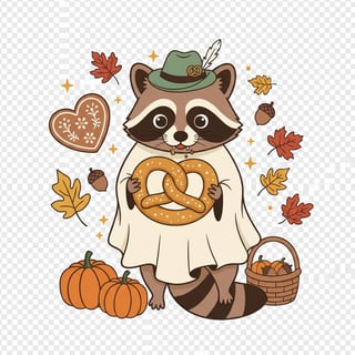 Cute Raccoon Halloween Oktoberfest Design