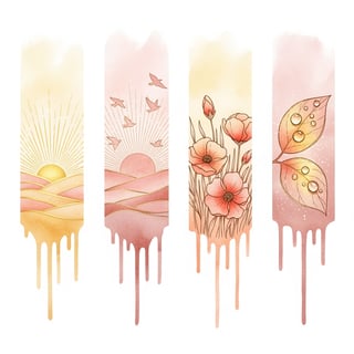 Sunrise Watercolor Panels