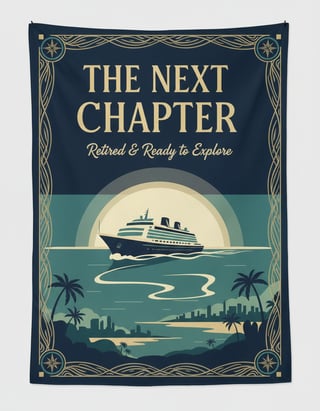 Elegant Retirement Travel Blanket Art