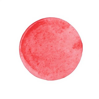 Red Watercolor Circle on White