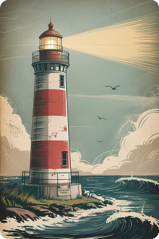 Vintage Lighthouse Illustration