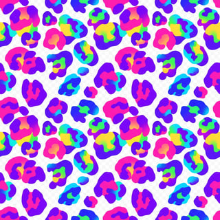 Vivid Rainbow Leopard Print Pattern