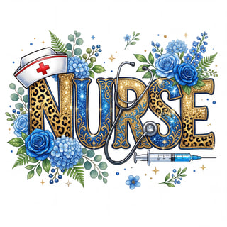 Decorative Nurse Word Art