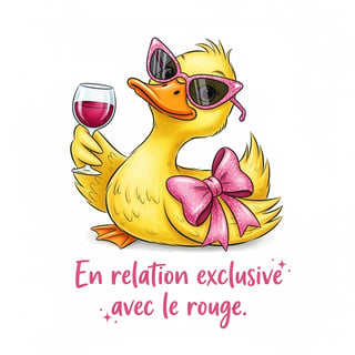 Cartoon Duck with Pink Sunglasses