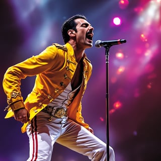 Abstract Freddie Mercury Concert Art