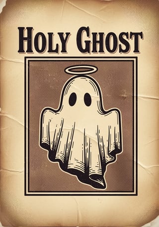 Vintage Christian Halloween Ghost Graphic