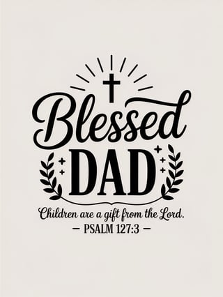 Blessed Dad Christian Typography Design