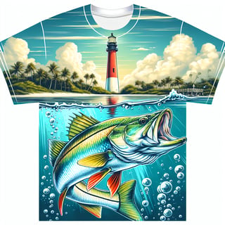 Vibrant Snook Fish T-Shirt Design