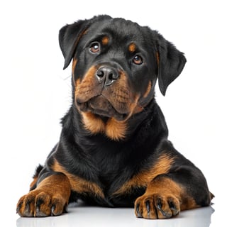 Cute Rottweiler Face with Paws