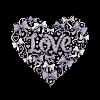 Lilac Heart-Shaped Love Design