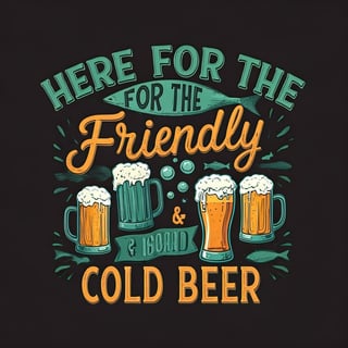 Friendly Fish & Cold Beer Typography