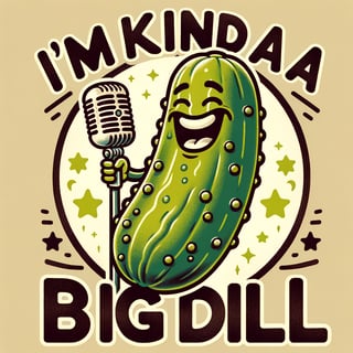 Giggling Cartoon Pickle with Microphone