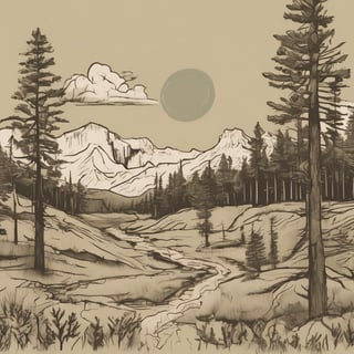Yellowstone National Park Sketch Design