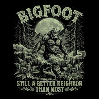 Bigfoot Vintage Woodcut T-Shirt