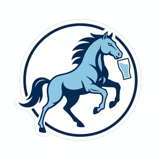 Modern Sports Team Horse Logo Sticker