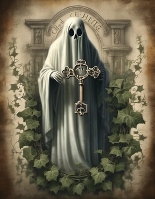 Rustic Ghost with Vintage Key