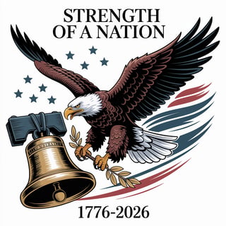 Eagle and Liberty Bell Digital Illustration