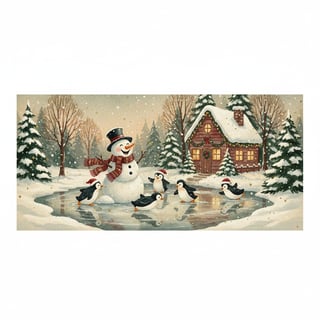 Cozy Vintage Holiday Scene